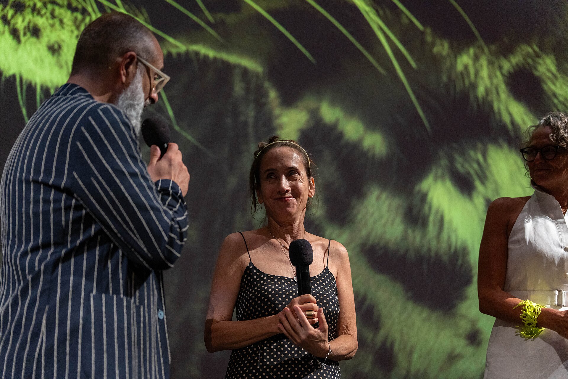 Alessandra Sanguinetti presenting her film La ilusion de un verano sin fin at the 79th Locarno Film Festival 2026