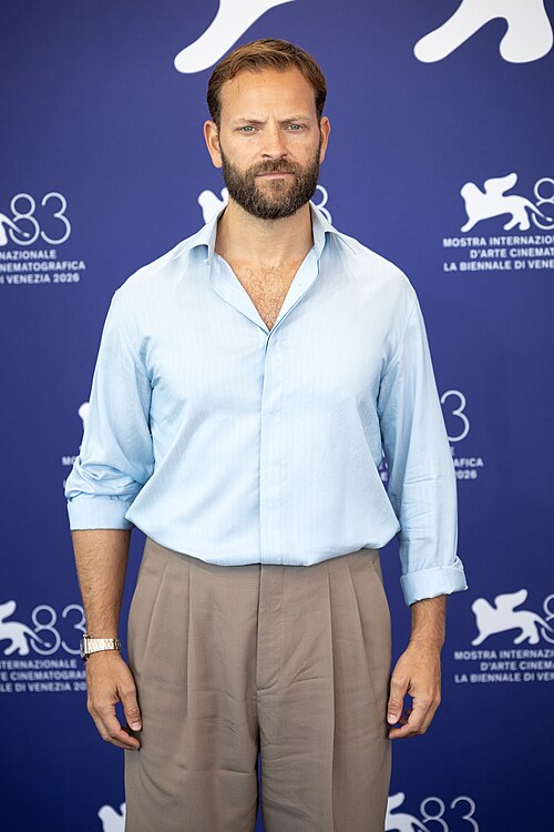 Alessandro Borghi, actor, at 82nd Venice International Film Festival in Venice, Italy for the film Nessun Dolore.