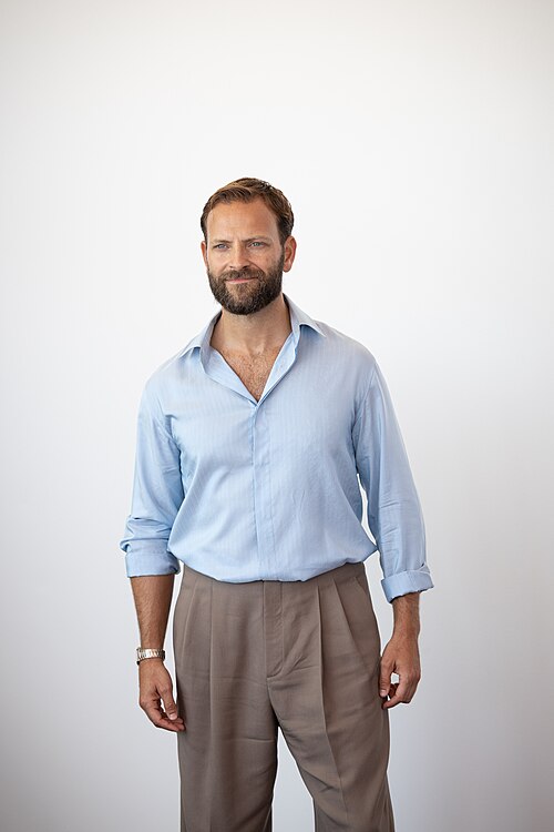 Alessandro Borghi, actor, at 82nd Venice International Film Festival in Venice, Italy for the film Nessun Dolore.