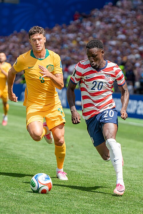 Alessandro Circati Folarin Balogun during United States v Australia on 19 June 2026 at the 2026 FIFA World Cup