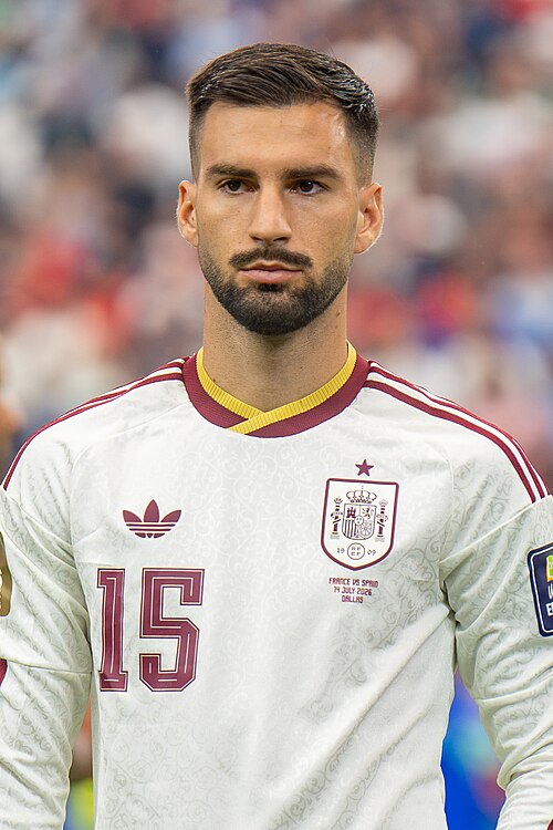 Alex Baena during France v Spain at the 2026 FIFA World Cup