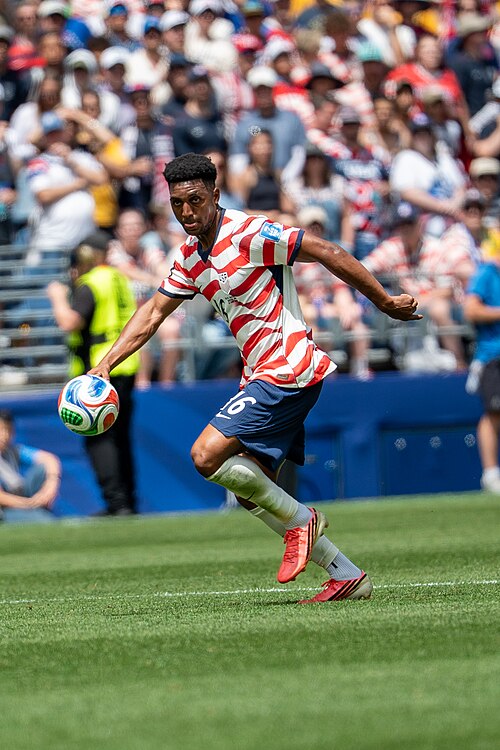 Alex Freeman during United States v Australia on 19 June 2026 at the 2026 FIFA World Cup