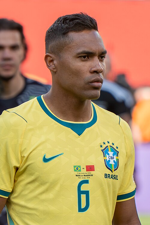 Alex Sandro during Brazil v Morocco on 13 June 2026 at the 2026 FIFA World Cup at NY/NJ Stadium in East Rutherford, NJ