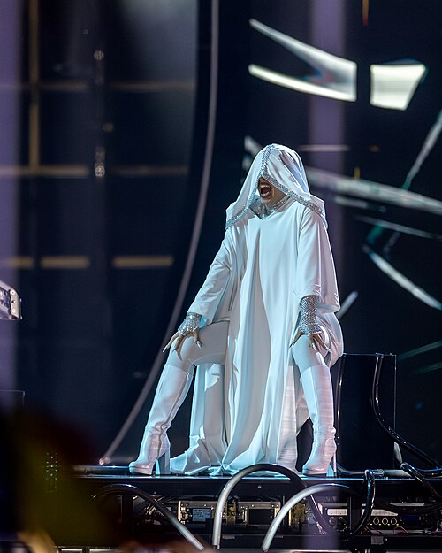 Alexandra Căpitănescu performing Choke Me, representing Romania in the 2nd Semi Final of the 2026 Eurovision Song Contest in Vienna