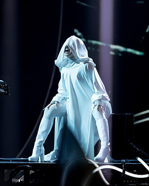 Alexandra Căpitănescu performing Choke Me, representing Romania in the 2nd Semi Final of the 2026 Eurovision Song Contest in Vienna