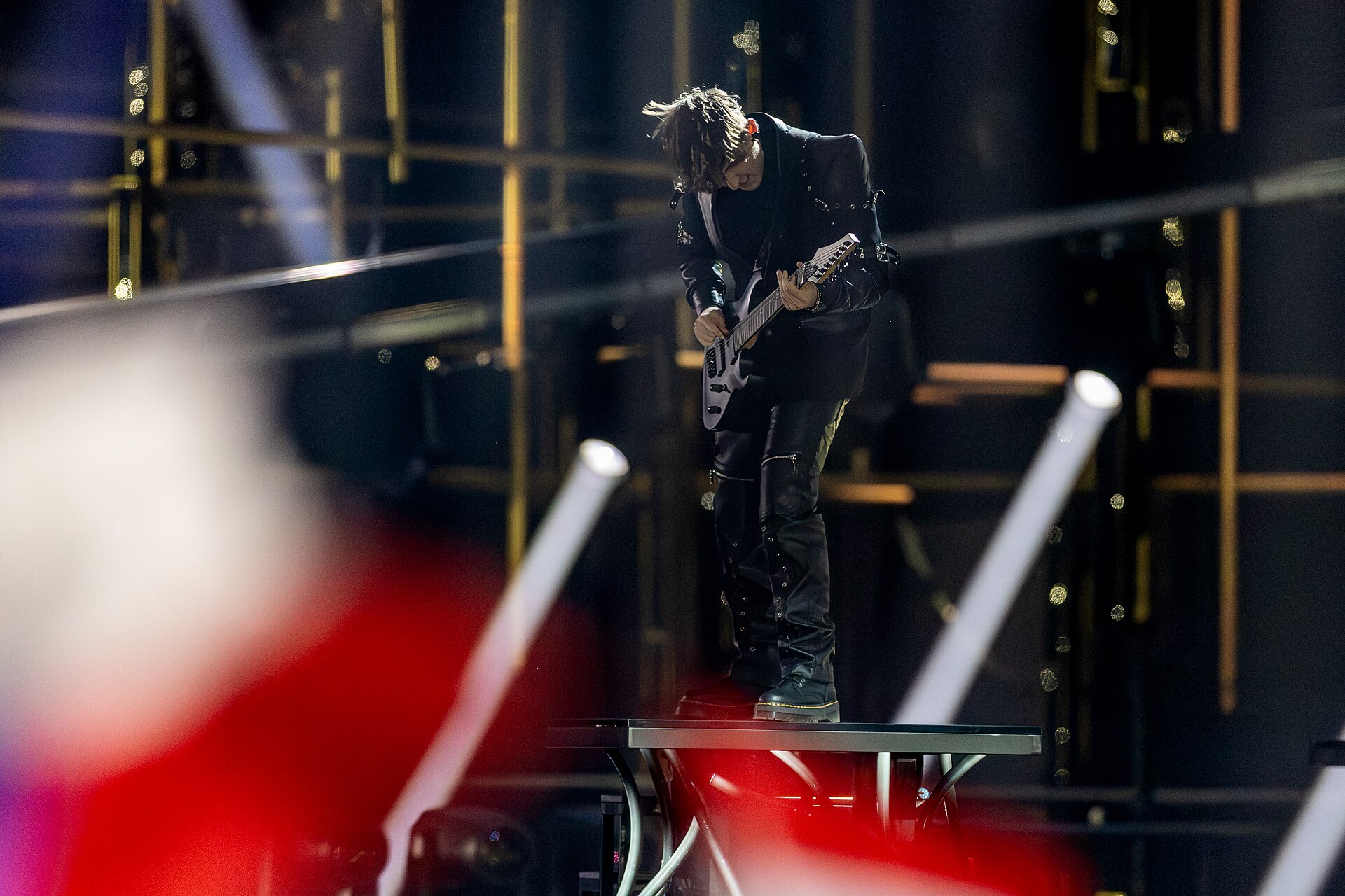 Alexandra Căpitănescu performing Choke Me, representing Romania in the 2nd Semi Final of the 2026 Eurovision Song Contest in Vienna