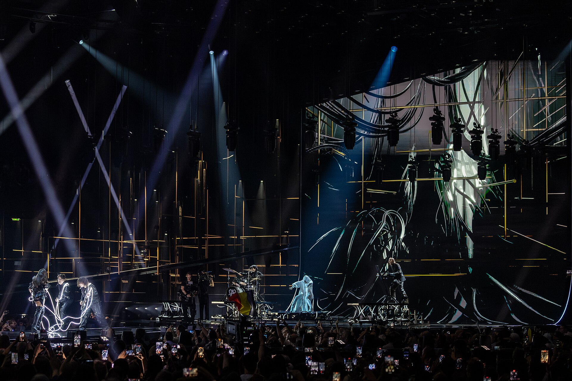 Alexandra Căpitănescu performing Choke Me, representing Romania in the 2nd Semi Final of the 2026 Eurovision Song Contest in Vienna
