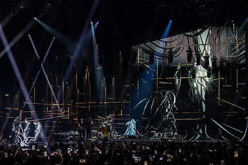Alexandra Căpitănescu performing Choke Me, representing Romania in the 2nd Semi Final of the 2026 Eurovision Song Contest in Vienna