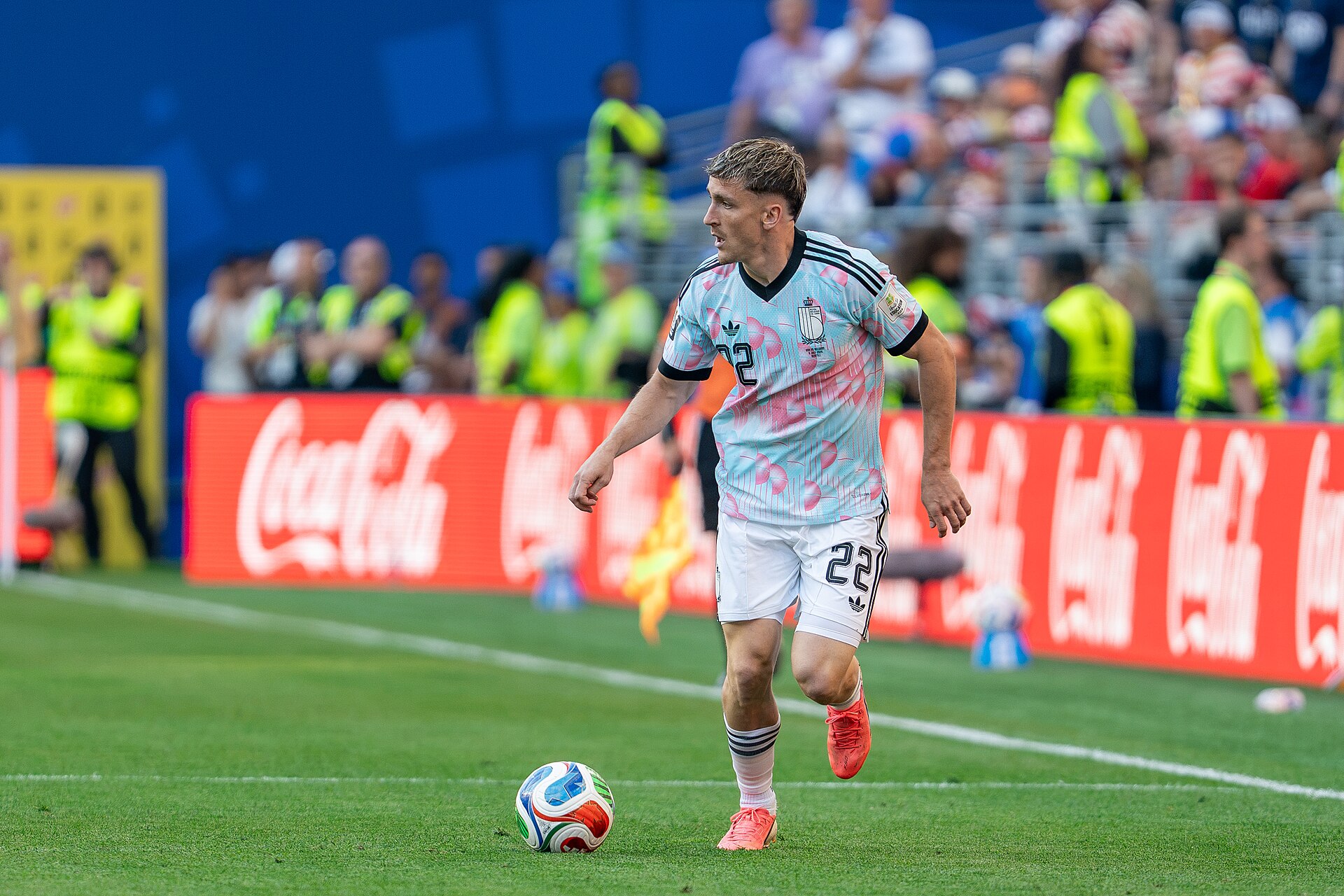 Alexis Saelemaekers during Belgium v United States at the 2026 FIFA World Cup