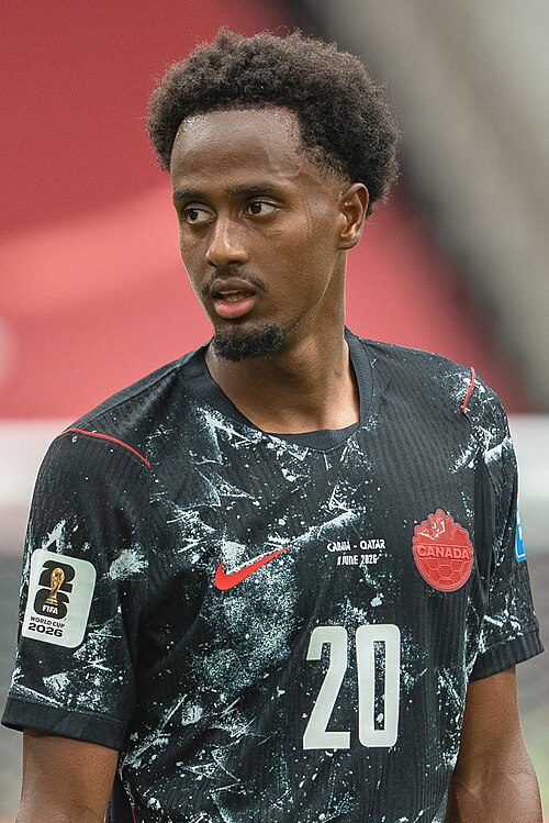 Ali Ahmed during Canada v Qatar on 18 June 2026 at the 2026 FIFA World Cup