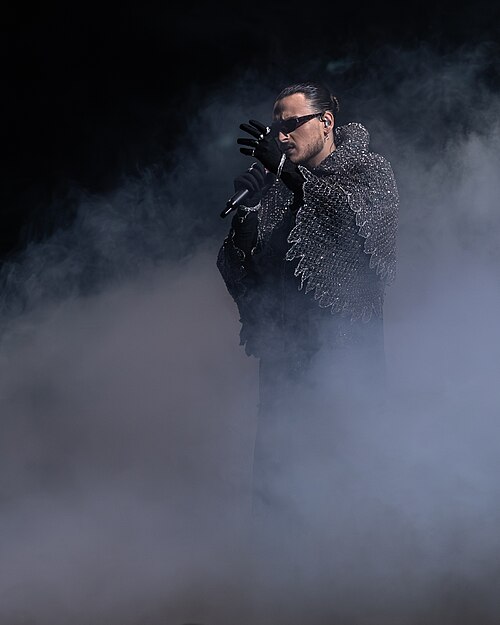 Alis performing Nân, representing Albania in the Grand Final of the 2026 Eurovision Song Contest in Vienna