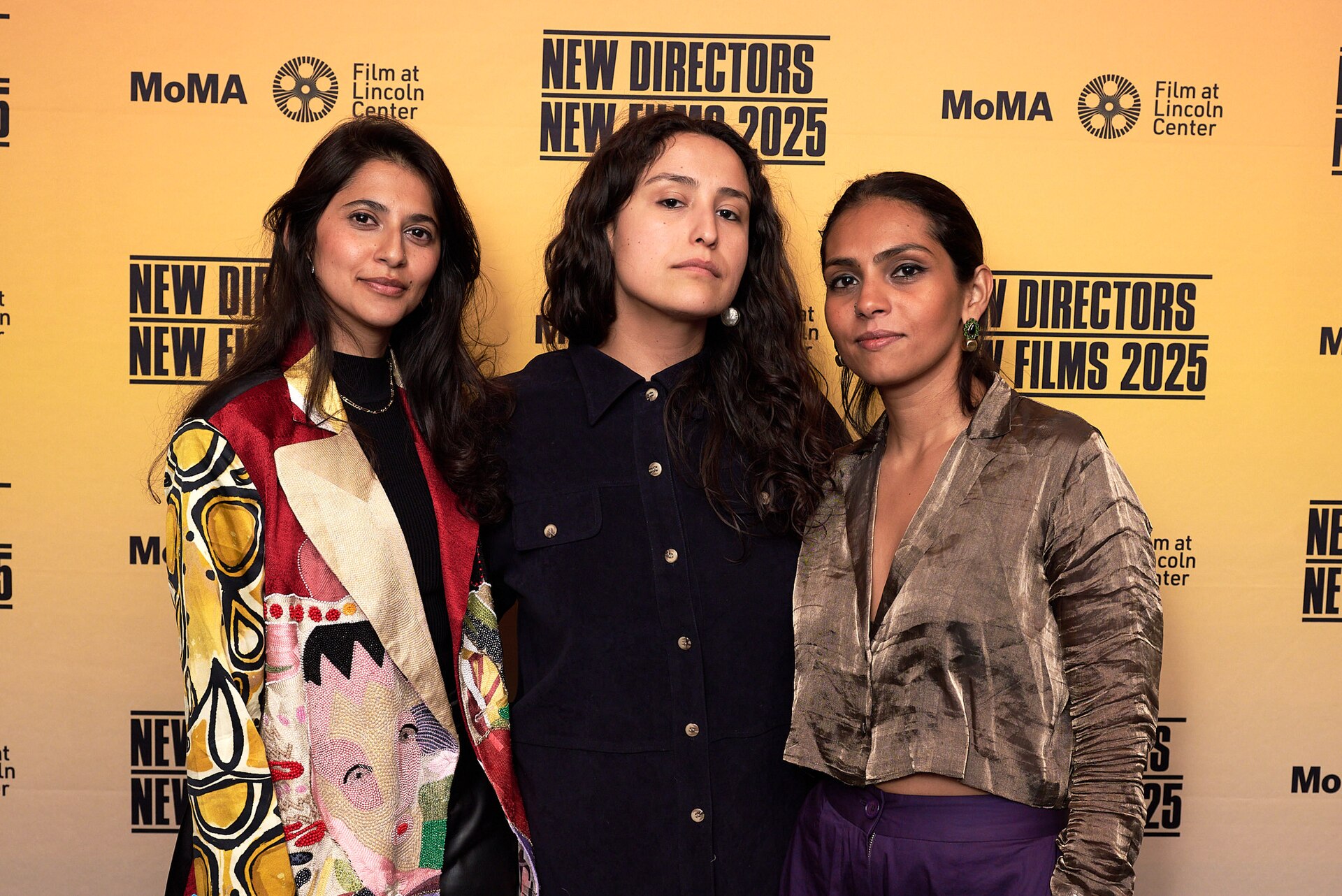 Anoushka Mirchandani, Mireya Martinez, and Alisha Tejpal, directors, during the 53rd New Directors/New Films in 2025 hosted by Film at Lincoln Center for the movie Landscapes of Longing.