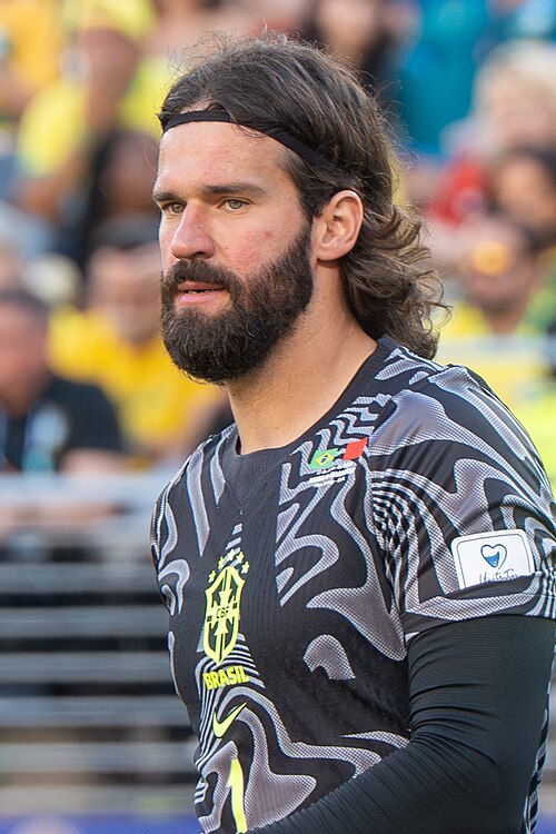 Alisson Becker during Brazil v Morocco on 13 June 2026 at the 2026 FIFA World Cup at NY/NJ Stadium in East Rutherford, NJ