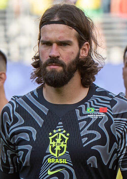 Alisson Becker during Brazil v Morocco on 13 June 2026 at the 2026 FIFA World Cup at NY/NJ Stadium in East Rutherford, NJ