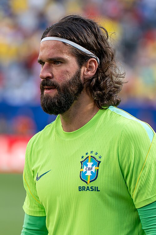 Alisson Becker during Brazil v Morocco on 13 June 2026 at the 2026 FIFA World Cup at NY/NJ Stadium in East Rutherford, NJ