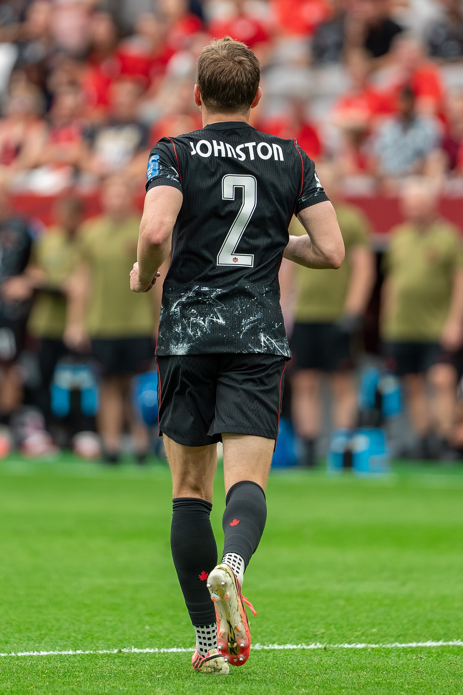 Alistair Johnston during Canada v Qatar on 18 June 2026 at the 2026 FIFA World Cup