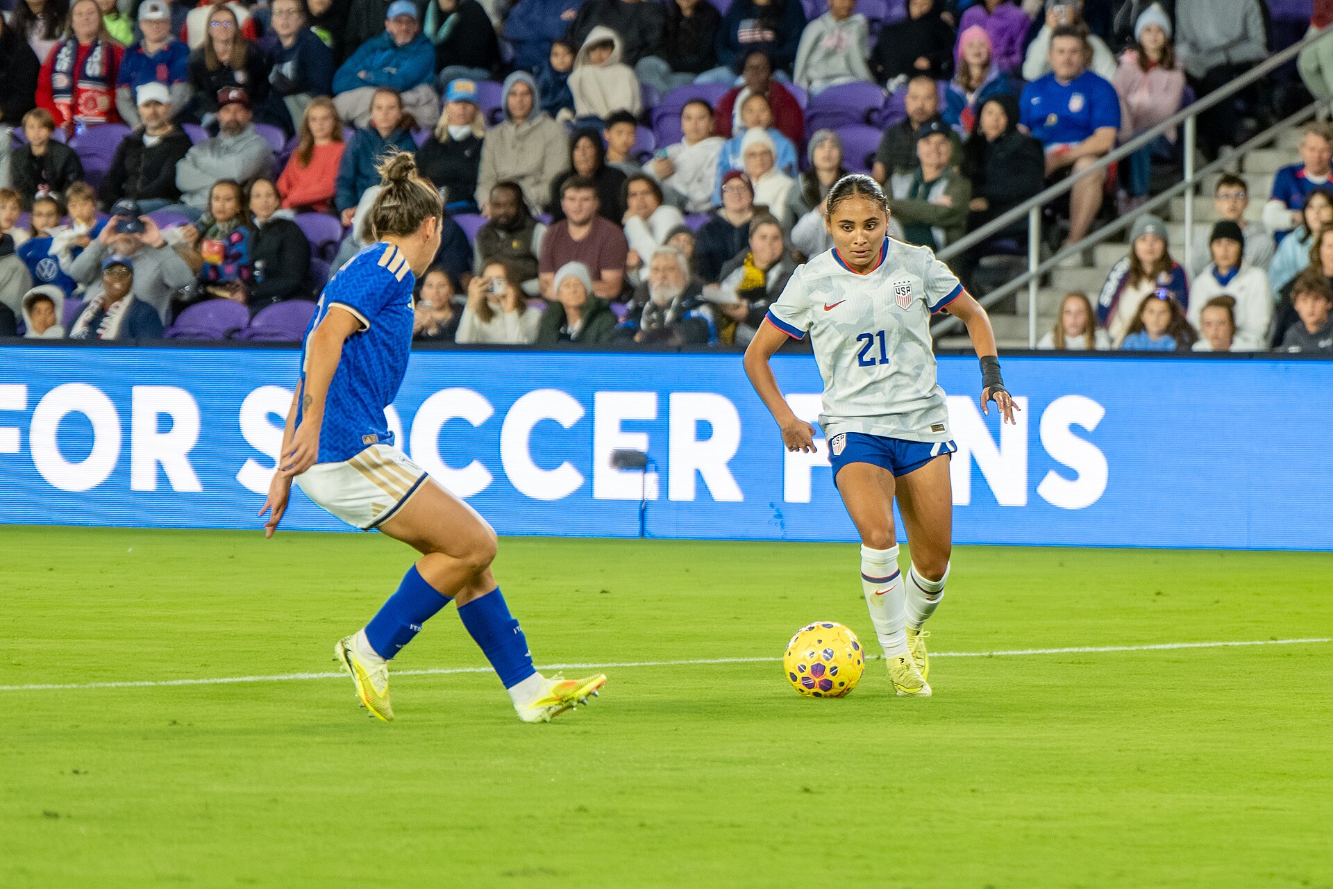 Alyssa Thompson during United States Women's Soccer Team vs Italy Women's National Football Team on November 28 2025