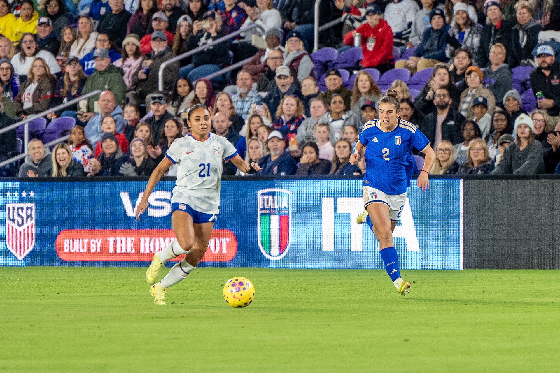 Alyssa Thompson Valentina Bergamaschi during United States Women's Soccer Team vs Italy Women's National Football Team on November 28 2025