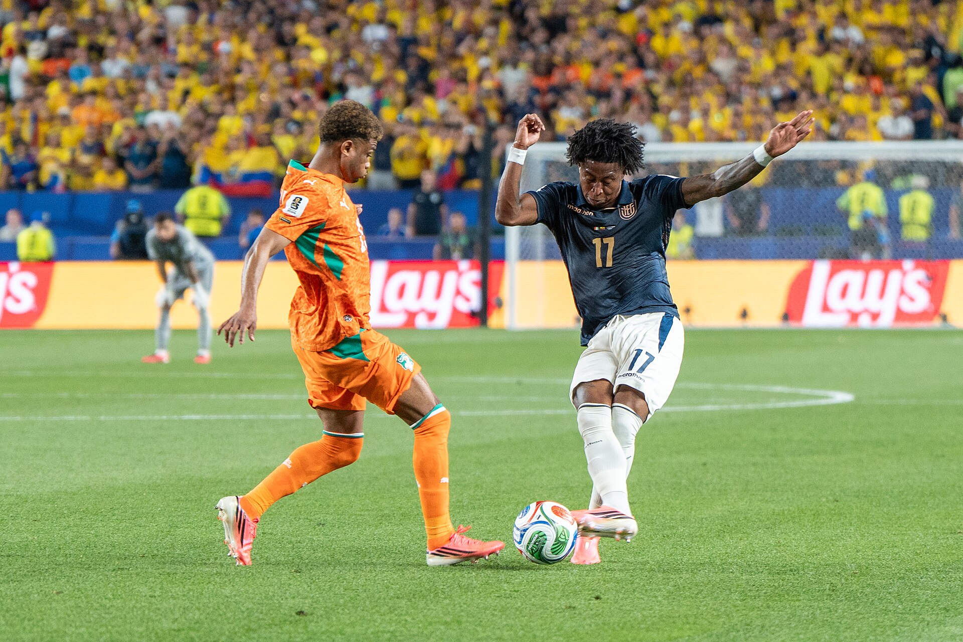 Amad Diallo Angelo Preciado during Côte d'Ivoire v Ecuador on 14 June 2026 at the 2026 FIFA World Cup