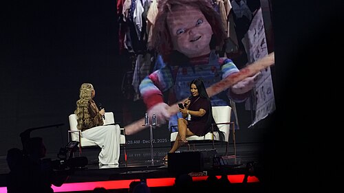 Erika Kirk and Nicki Minaj at AmericaFest 2025 in Phoenix, AZ (December 21, 2025)