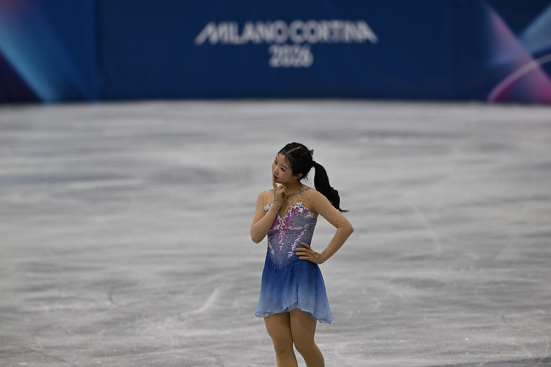 MILAN, ITALY - 19 FEBRUARY 2026: Ami NAKAI of Japan compete during the Figure Skating Women Single Skating Free Skating at the Olympic Winter Games Milano Cortina 2026 Milano Ice Skating Arena on February 19, 2026 in Milan, Italy