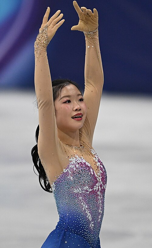 MILAN, ITALY - 19 FEBRUARY 2026: Ami NAKAI of Japan compete during the Figure Skating Women Single Skating Free Skating at the Olympic Winter Games Milano Cortina 2026 Milano Ice Skating Arena on February 19, 2026 in Milan, Italy