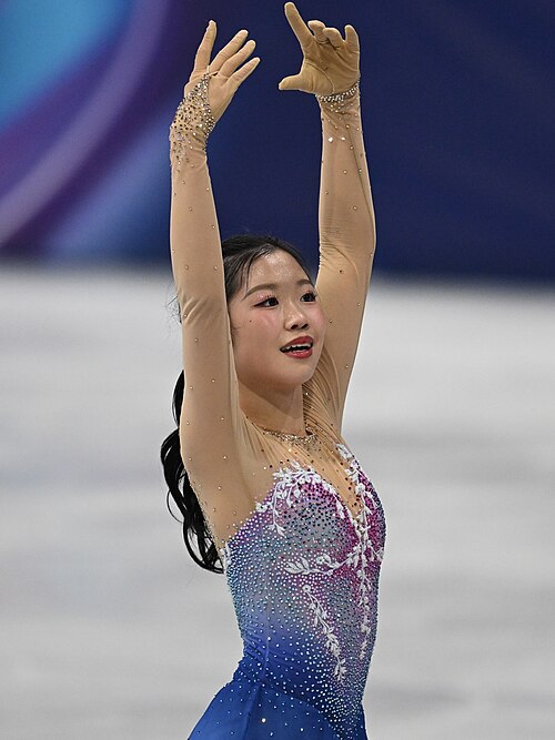 MILAN, ITALY - 19 FEBRUARY 2026: Ami NAKAI of Japan compete during the Figure Skating Women Single Skating Free Skating at the Olympic Winter Games Milano Cortina 2026 Milano Ice Skating Arena on February 19, 2026 in Milan, Italy