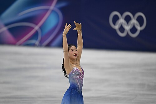 MILAN, ITALY - 19 FEBRUARY 2026: Ami NAKAI of Japan compete during the Figure Skating Women Single Skating Free Skating at the Olympic Winter Games Milano Cortina 2026 Milano Ice Skating Arena on February 19, 2026 in Milan, Italy