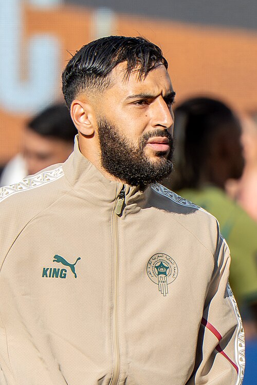 Amine Sbai during Brazil v Morocco on 13 June 2026 at the 2026 FIFA World Cup at NY/NJ Stadium in East Rutherford, NJ