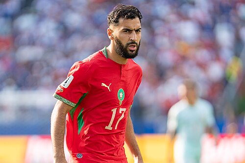 Amine Sbai during France v Morocco at the 2026 FIFA World Cup
