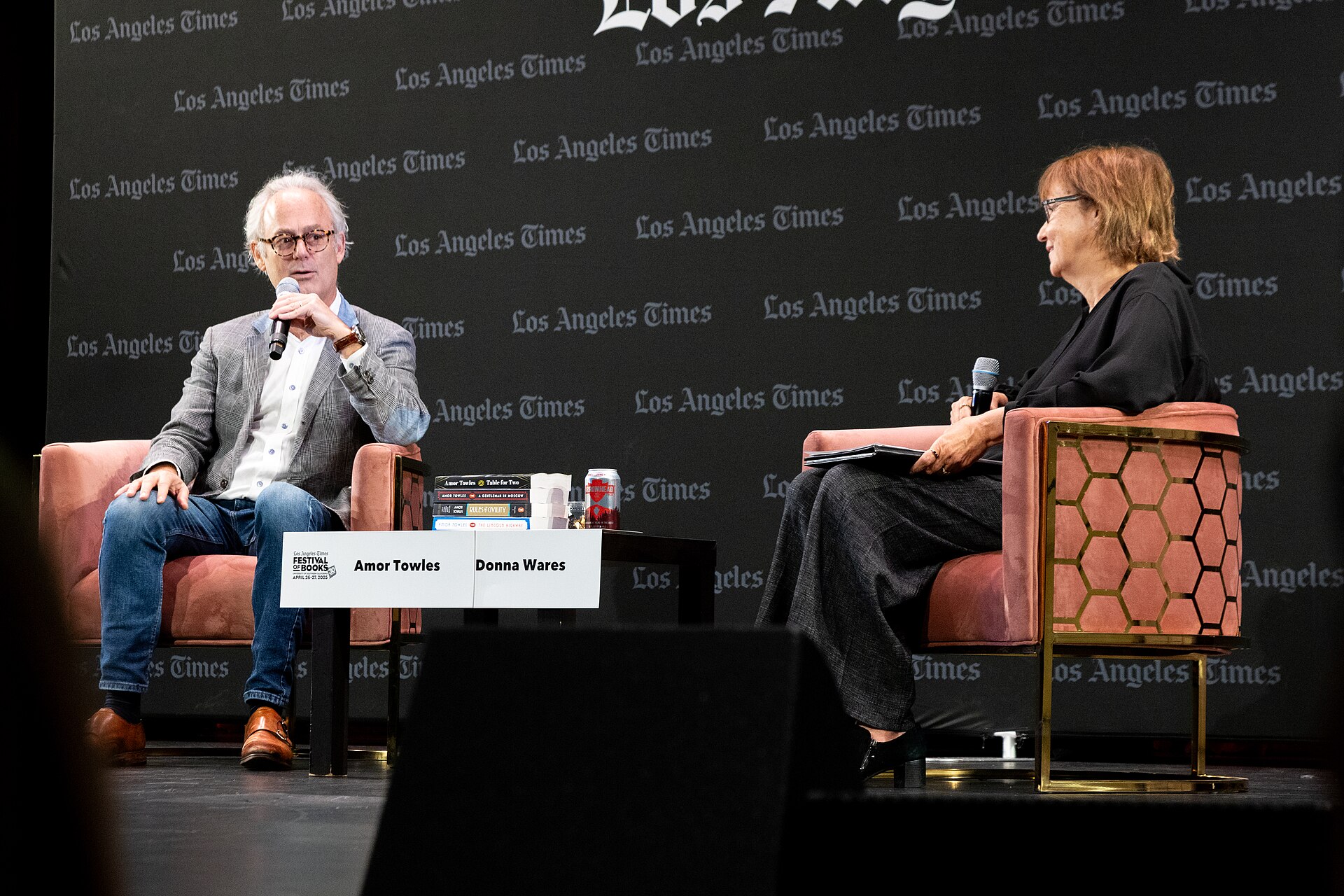 Amor Towles, novelist, at LA Book Fest in Los Angeles, California.