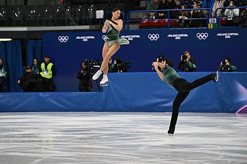 MILAN, ITALY - 06 FEBRUARY 2026: Anastasia Vaipan-Law and Luke Digby of Great Britain compete during the Figure Skating Team Event Pair Skating Short Program at the Olympic Winter Games Milano Cortina 2026  Milano Ice Skating Arena on February 06, 2026 in Milan, Italy