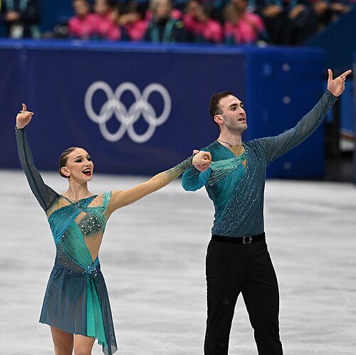 MILAN, ITALY - 16 FEBRUARY 2026: Anastasiia METELKINA and Luka BERULAVA of Georgia compete during the Figure Skating Pair Skating Free Skating at the Olympic Winter Games Milano Cortina 2026 Milano Ice Skating Arena on February 16, 2026 in Milan, Italy