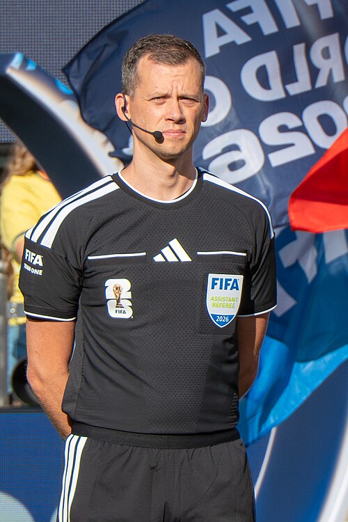 Andraž Kovačič during Brazil v Morocco on 13 June 2026 at the 2026 FIFA World Cup at NY/NJ Stadium in East Rutherford, NJ
