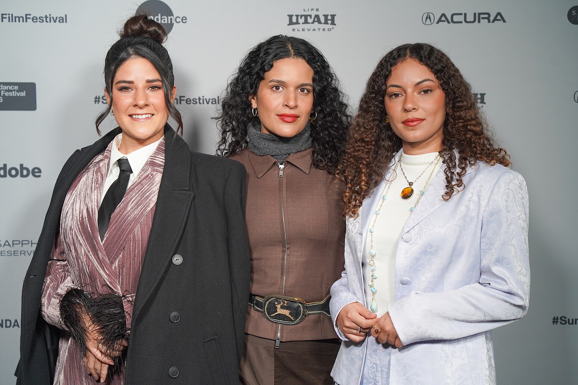 Andrea de Fatima, Gabriela Ortega, and Camila Santana attend Marga En El DF premiere at the 2026 Sundance Film Festival