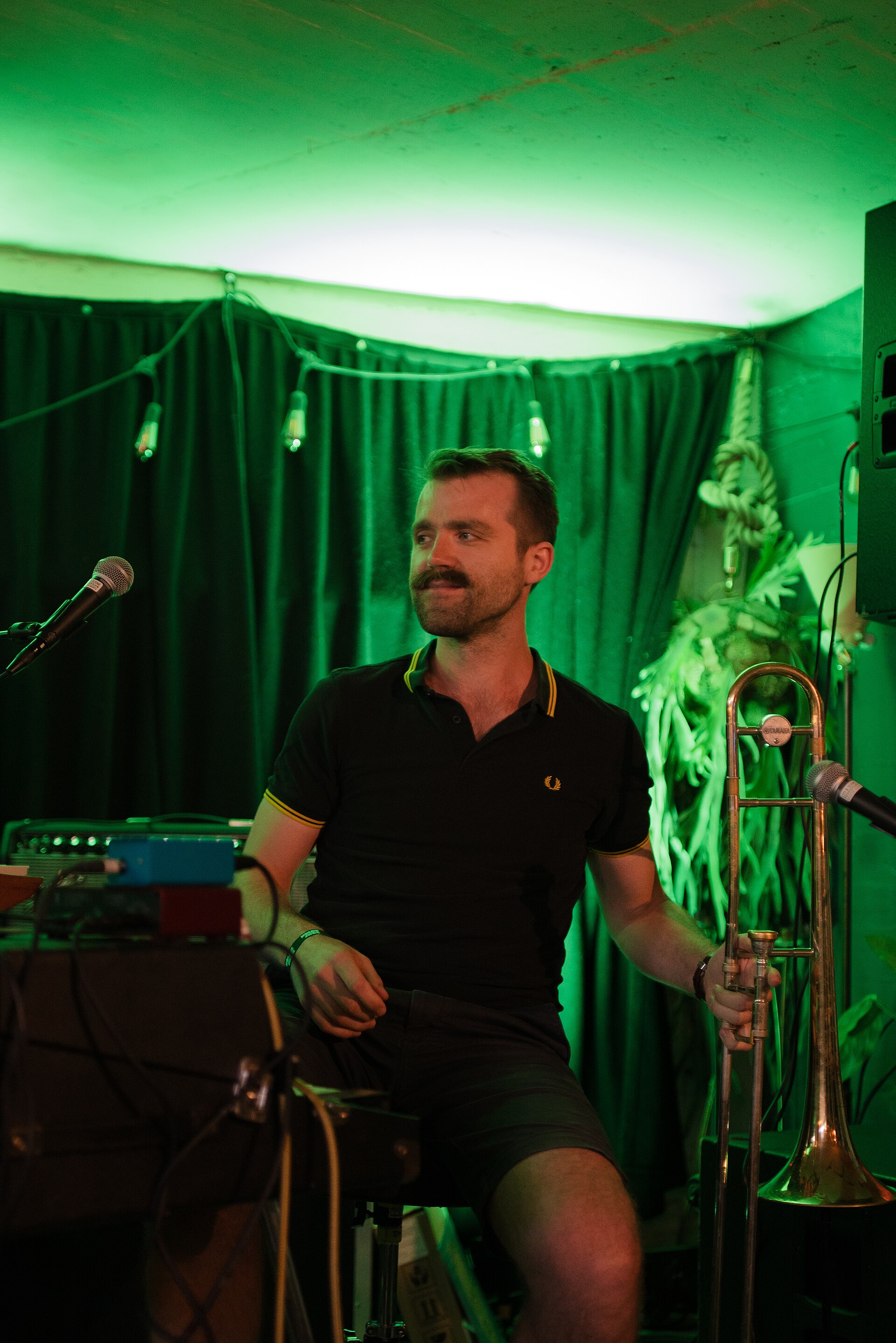 Andreas Rotevatn performing original music at the venue, Fuzzy, during 2025 Molde Jazz Festival