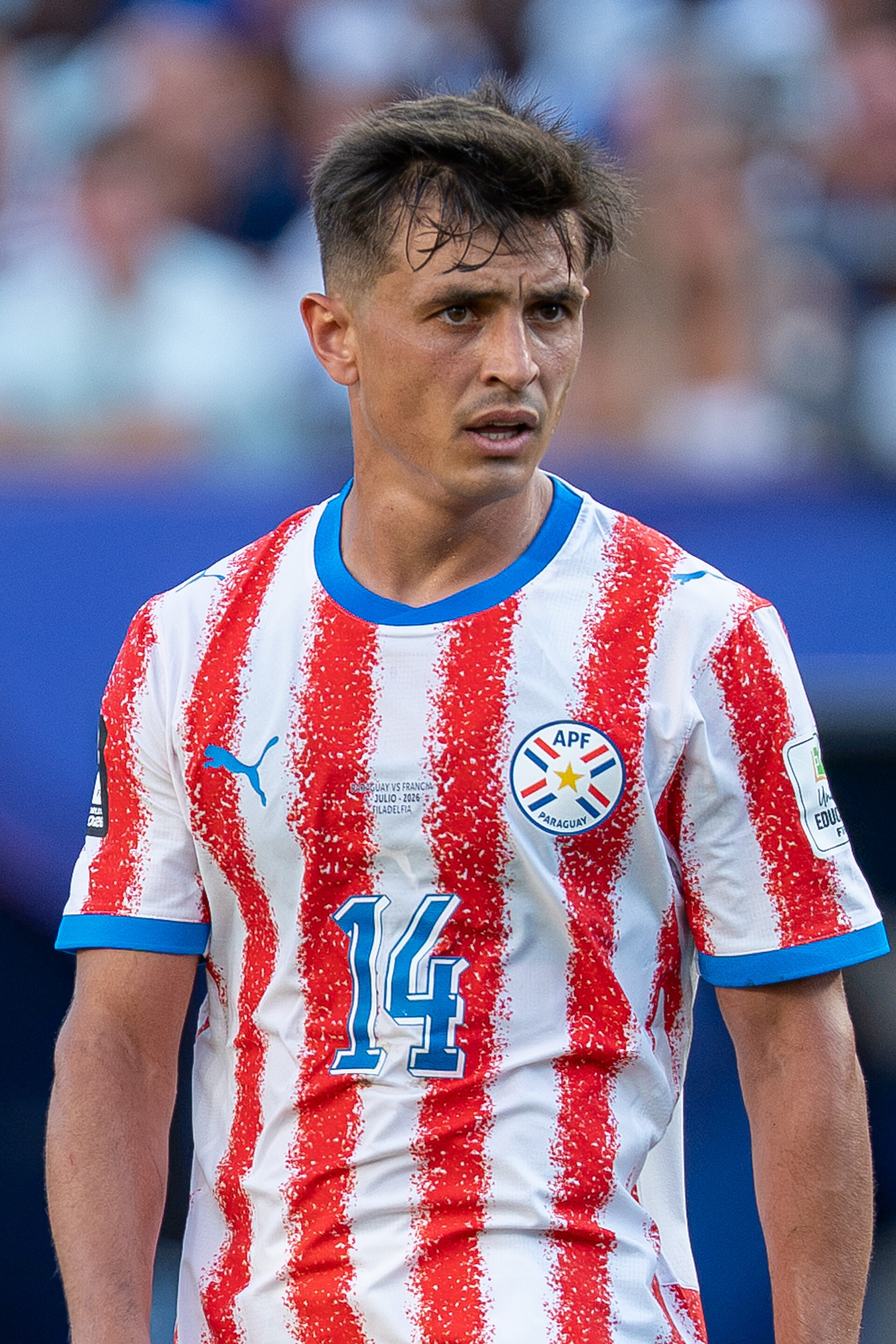 Andres Cubas during France v Paraguay at the 2026 FIFA World Cup