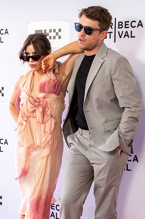 Angela Trimbur and Chase Williamson at the premiere of "Crooks" at the 25th Tribeca Film Festival in New York City.
