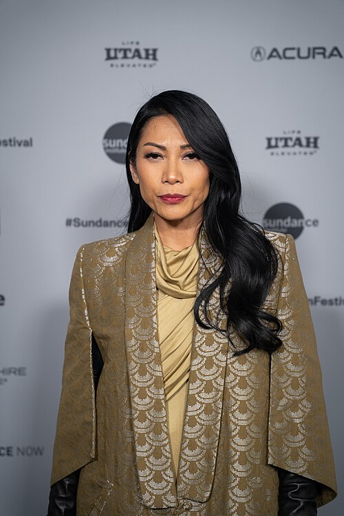 Anggun (actress) at the premiere for Levitating (Para Perasuk) at Sundance Film Festival 2026.
