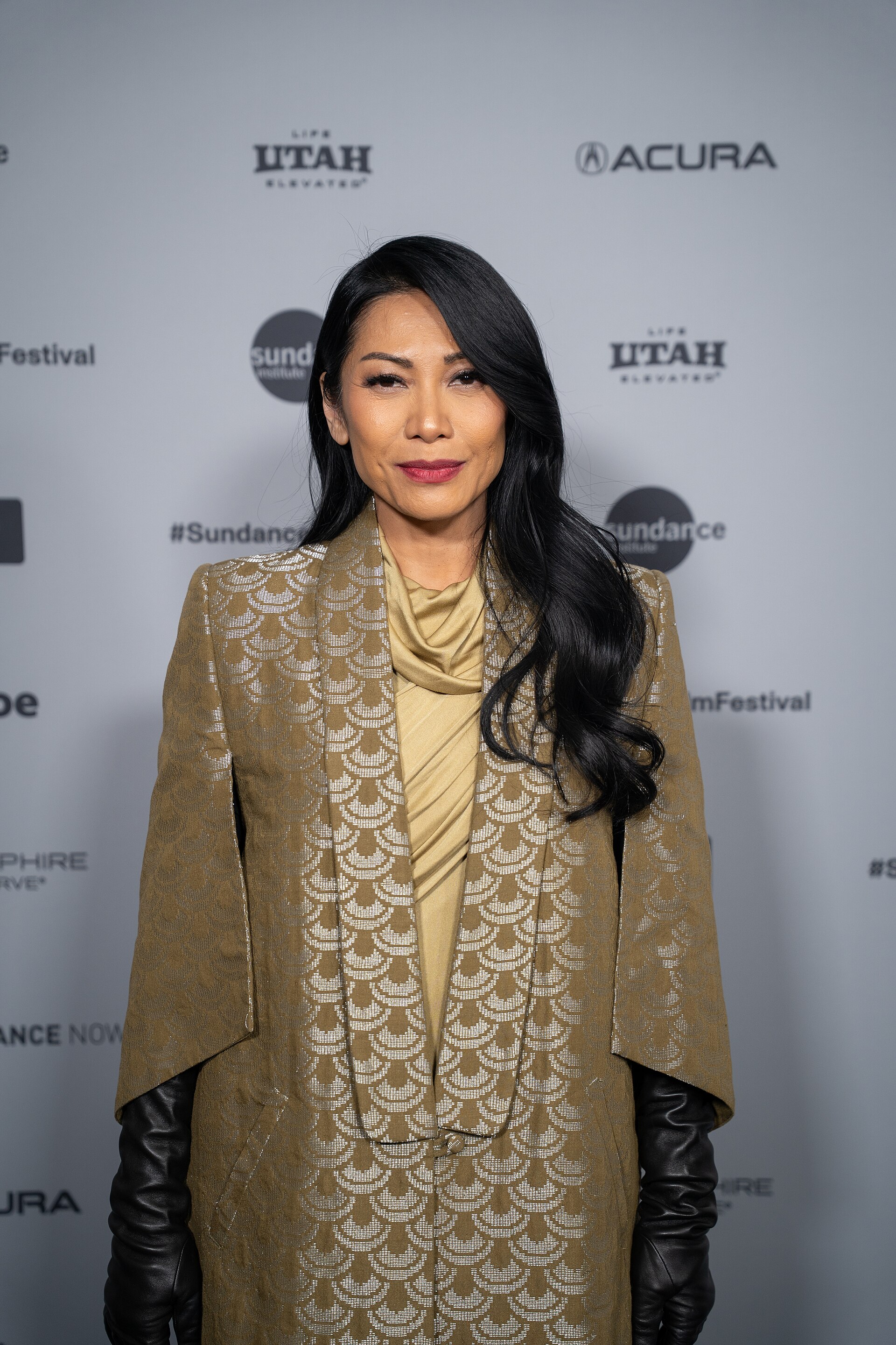 Anggun (actress) at the premiere for Levitating (Para Perasuk) at Sundance Film Festival 2026.