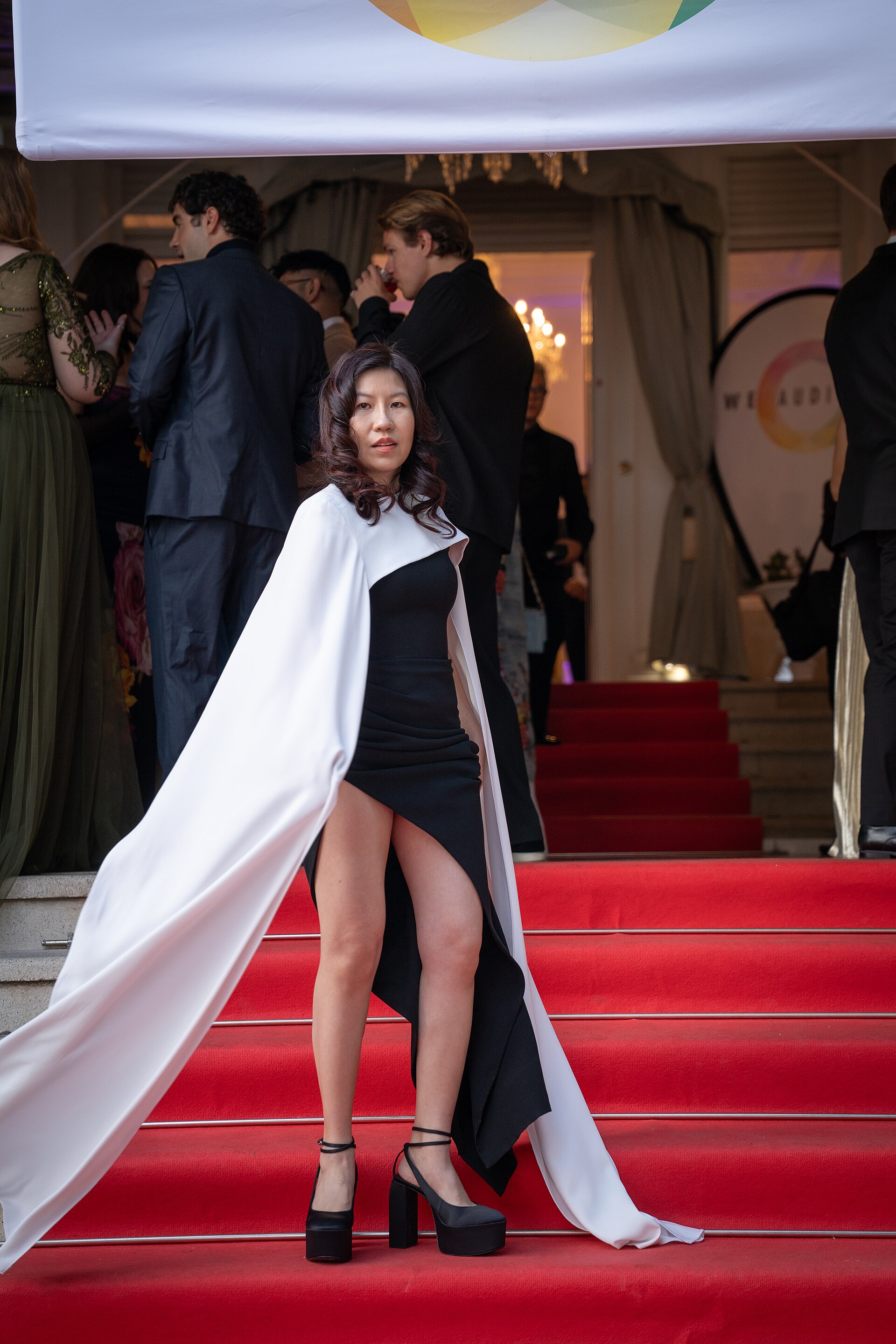 Ann Ritz, producer, at a Cannes Film Festival party red carpet in Cannes, France in May 2025.