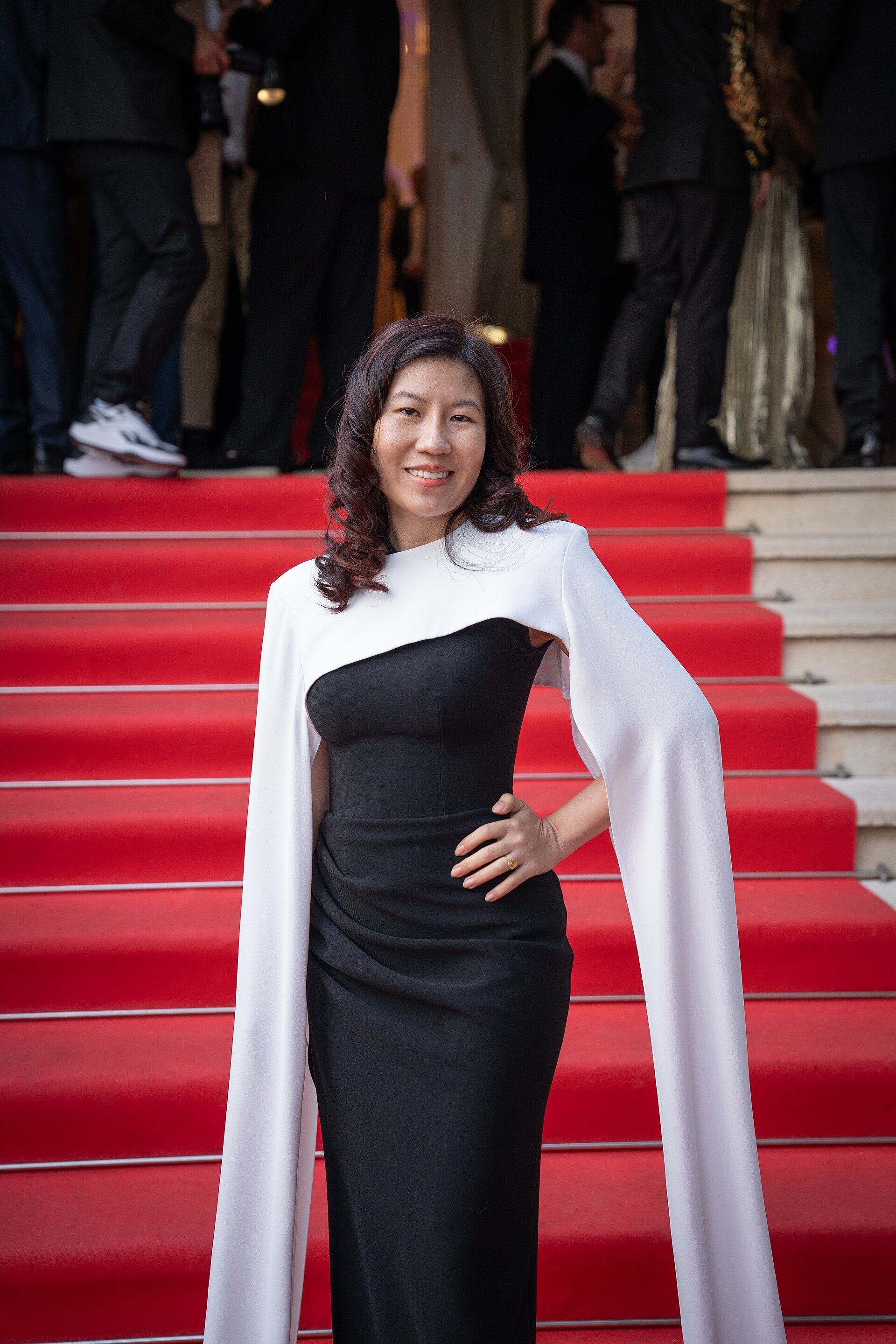 Ann Ritz, producer, at a Cannes Film Festival party red carpet in Cannes, France in May 2025.