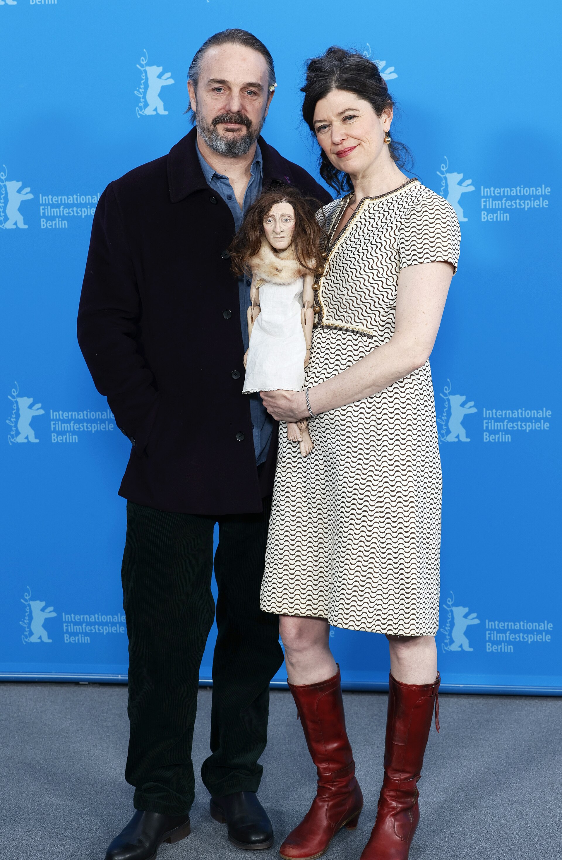 Banker White and Anna Fitch pose at the "Yo" (Love Is A Rebellious Bird) photocall at Berlinale 2026 in Berlin, Germany