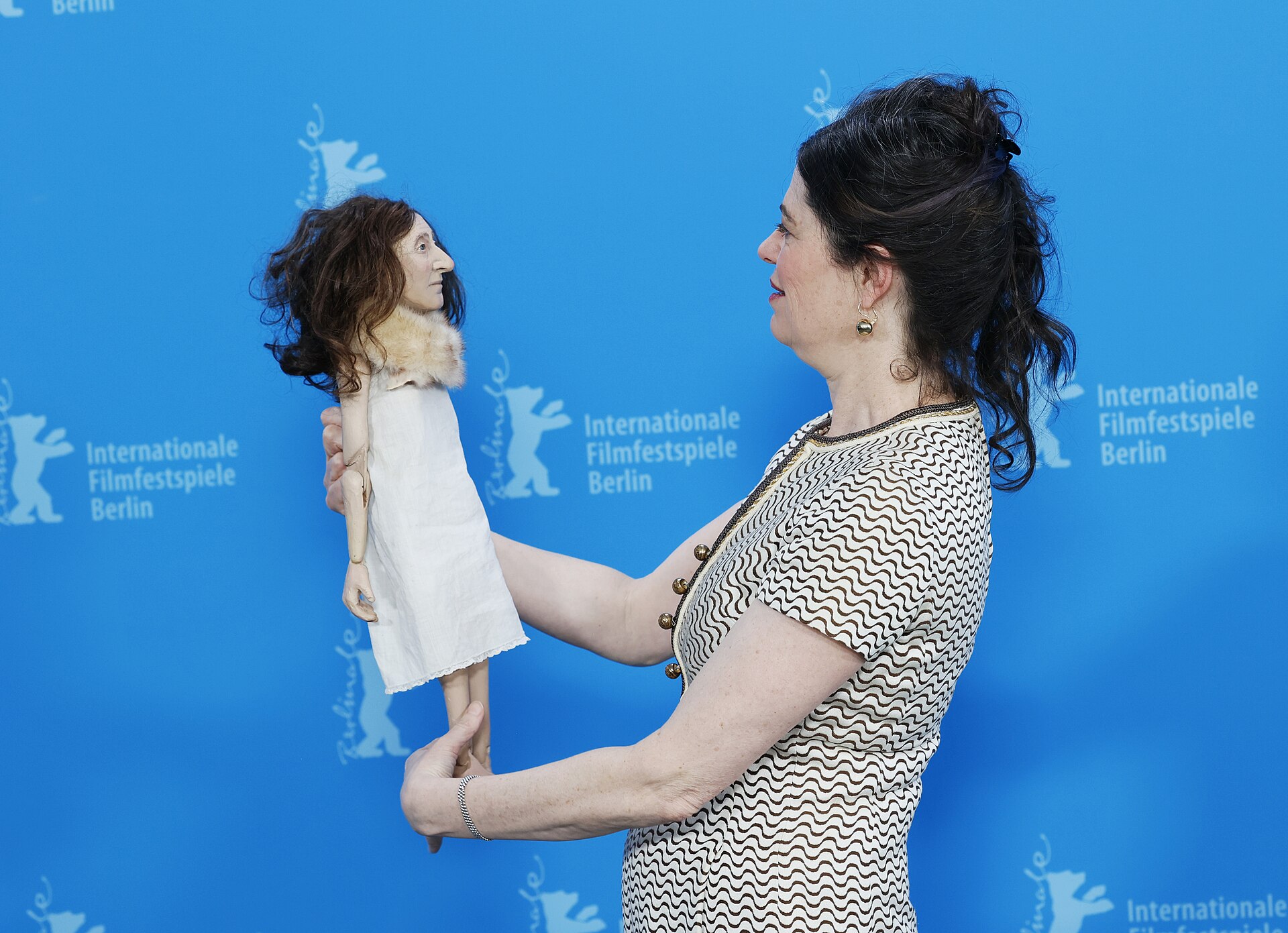 Anna Fitch pose at the "Yo" (Love Is A Rebellious Bird) photocall at Berlinale 2026 in Berlin, Germany