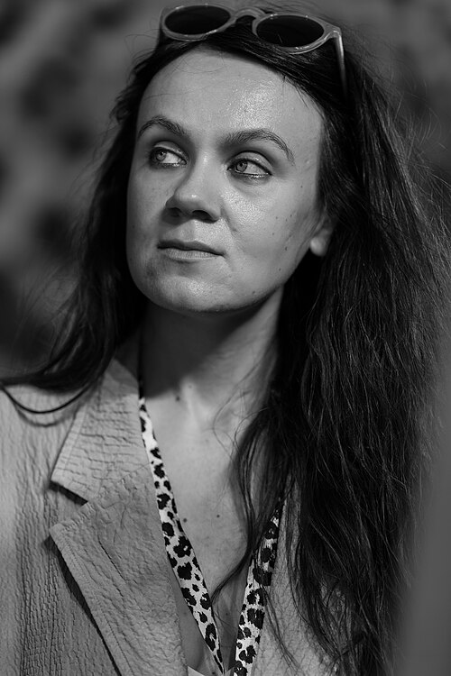 Anna Melikova at the Q&A for I Rarely Wake Up Dreaming at the 2026 Locarno Film Festival