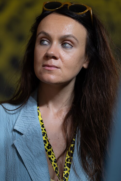Anna Melikova at the Q&A for I Rarely Wake Up Dreaming at the 2026 Locarno Film Festival