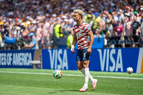 Antonee Robinson during United States v Australia on 19 June 2026 at the 2026 FIFA World Cup