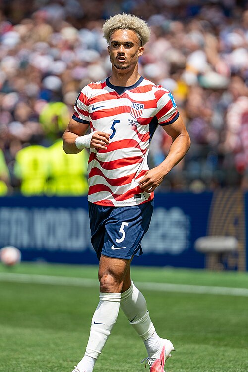 Antonee Robinson during United States v Australia on 19 June 2026 at the 2026 FIFA World Cup