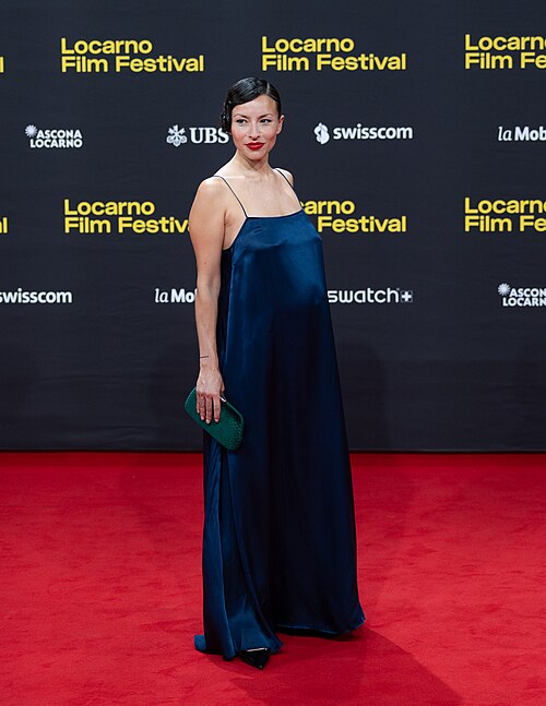 Antonia Giesen on the red carpet at the 79th Locarno Film Festival 2026