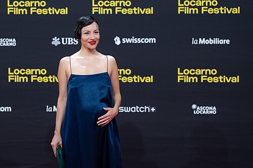 Antonia Giesen on the red carpet at the 79th Locarno Film Festival 2026
